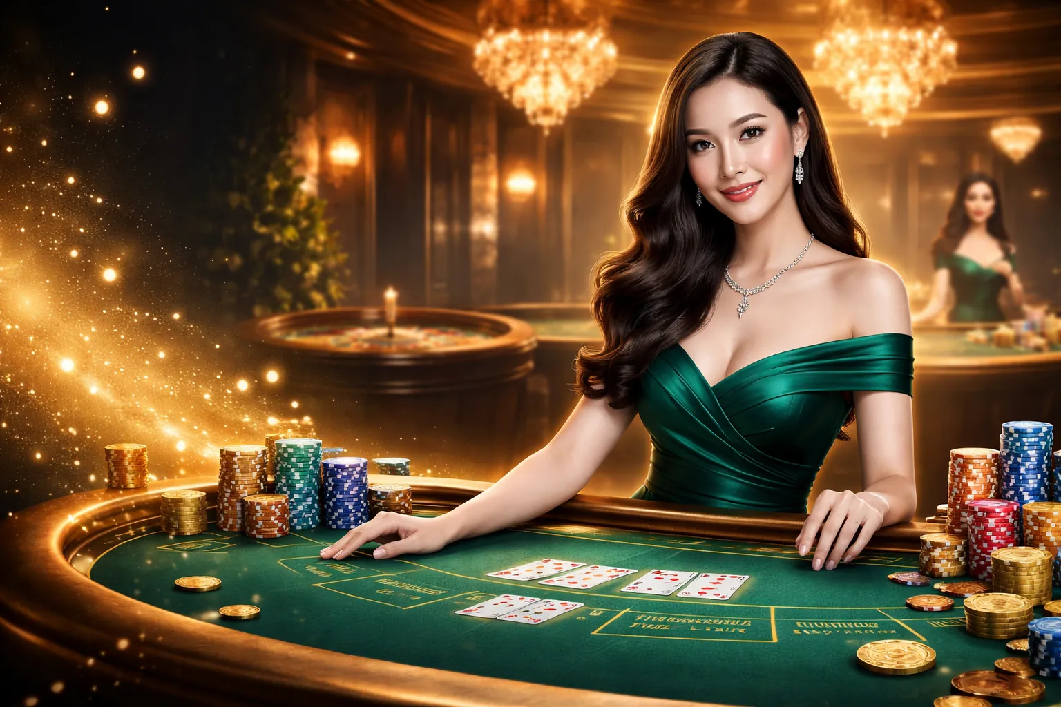 Hình ảnh bàn Baccarat với chiến lược nâng cao của 32win11 web